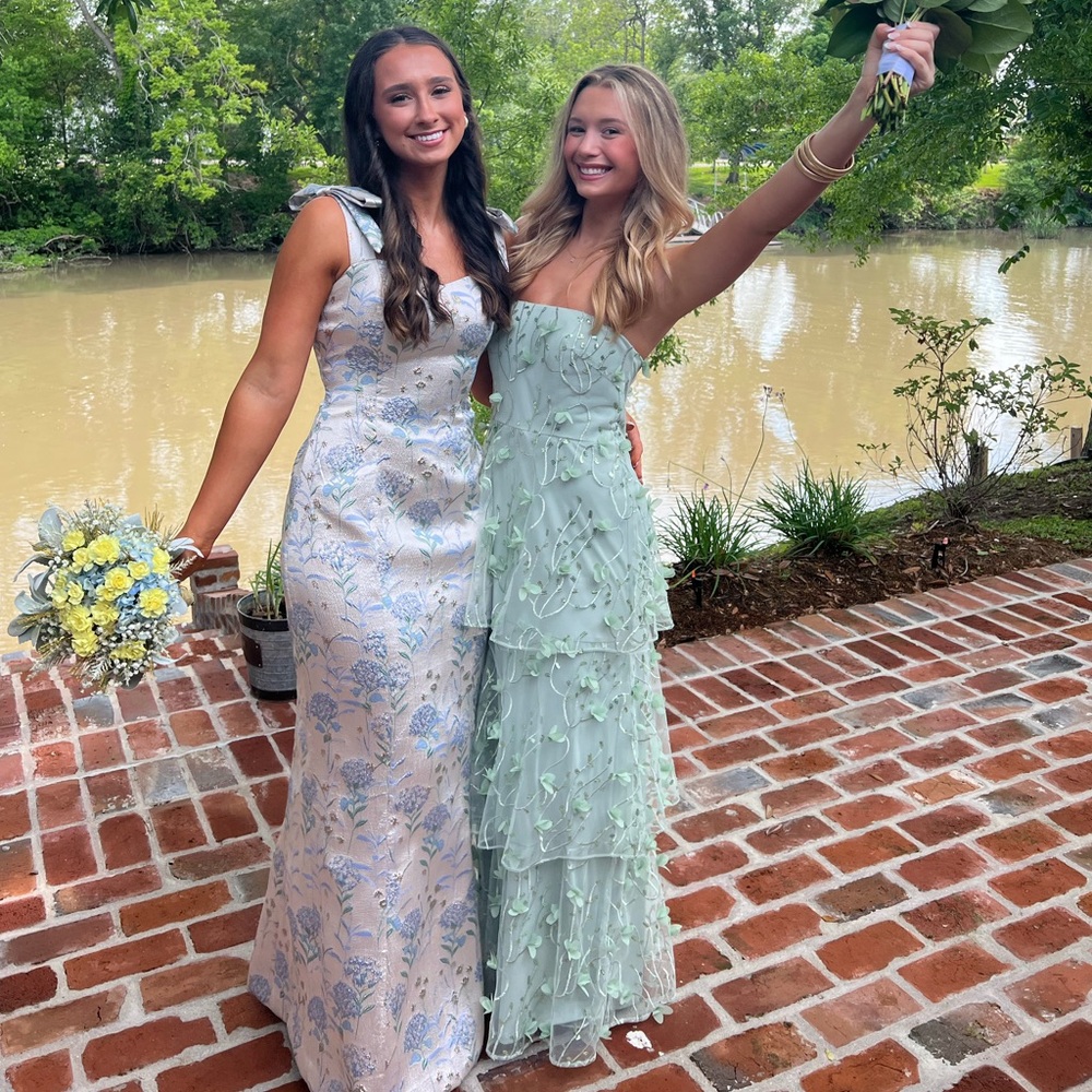 Green floral maxi dress from Nordstrom